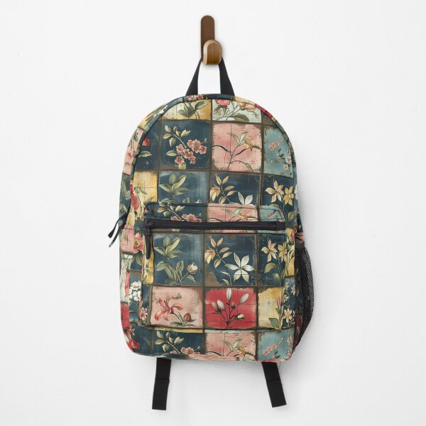 Item preview, Cottagecore Vintage Patchwork Floral Tiles designed and sold by Ai Enchanted Art | Cottagecore • Whimsigoth • Aesthetic Designs.