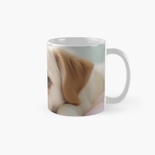 Item preview, cute puppy lying on bed design designed and sold by hansamanmilan.