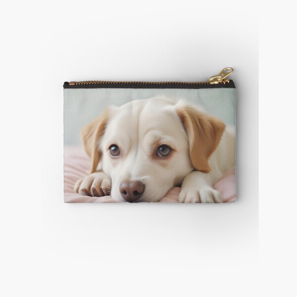 Item preview, cute puppy lying on bed design designed and sold by hansamanmilan.