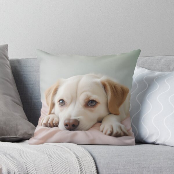 Item preview, cute puppy lying on bed design designed and sold by hansamanmilan.