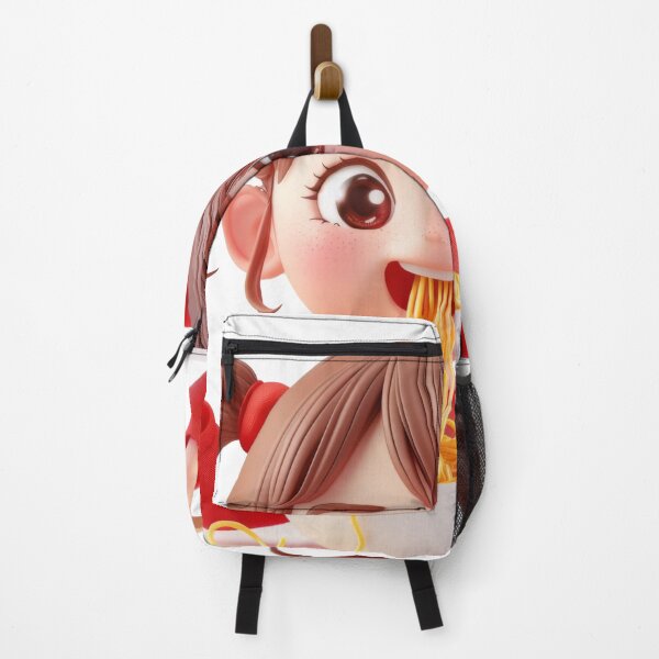 Item preview, Cute girl eating spaghetti designed and sold by WickerStudio.