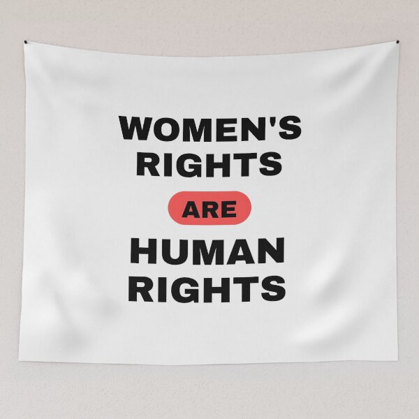Item preview, Women's Rights are Human Rights - Empowerment Typography designed and sold by Luxuriously.
