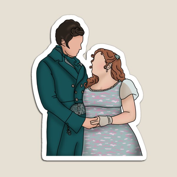 Aperçu de l'œuvre Colin Bridgerton et Penelope Featherington (Lady Whistledown) de la série Netflix Bridgerton | Fanarts créée et vendue par Lucesco.