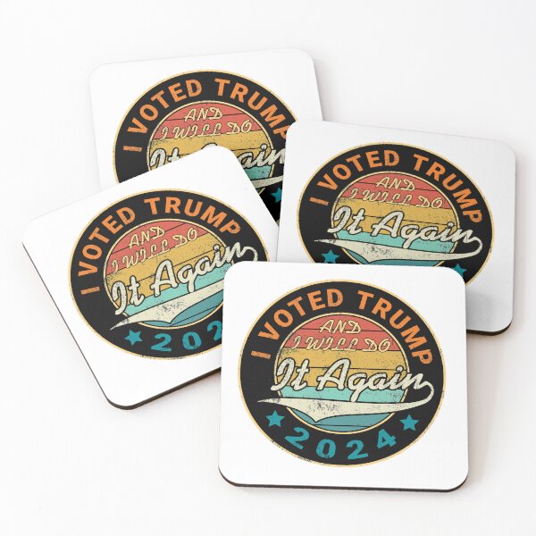 Item preview, I VOTED TRUMP AND I WILL DO IT AGAIN 2024 T-shirt, sticker and Pin Buttons  designed and sold by Billium Halder.