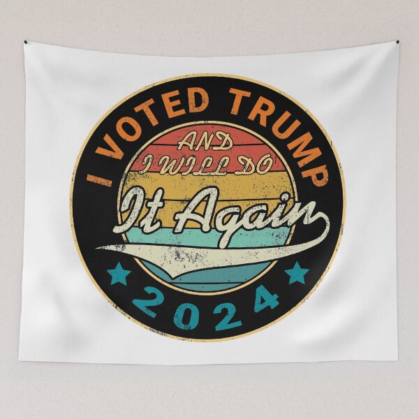 Item preview, I VOTED TRUMP AND I WILL DO IT AGAIN 2024 T-shirt, sticker and Pin Buttons  designed and sold by Billium Halder.