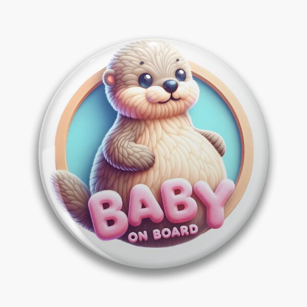 Item preview, Baby on Board Announcement - Adorable Otter Themed Baby Announcement designed and sold by StyLeHi.