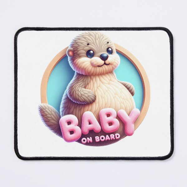 Item preview, Baby on Board Announcement - Adorable Otter Themed Baby Announcement designed and sold by StyLeHi.