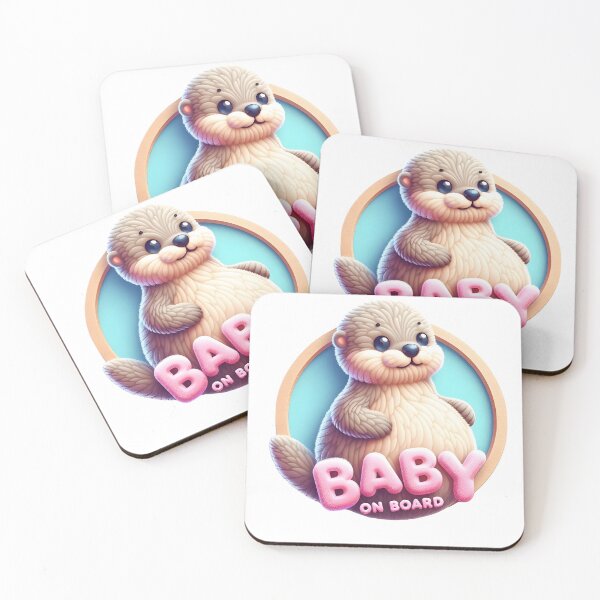 Item preview, Baby on Board Announcement - Adorable Otter Themed Baby Announcement designed and sold by StyLeHi.