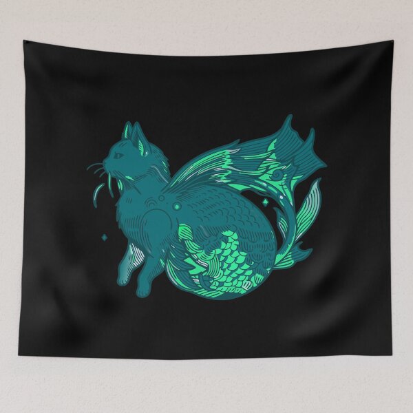 Item preview, Swamp Cat, Green Scale Kitten Fish designed and sold by cutenesss.