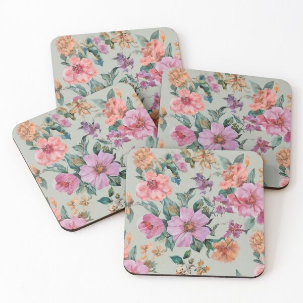Item preview, watercolor floral modern blossom  pattern designed and sold by bvdesignart.
