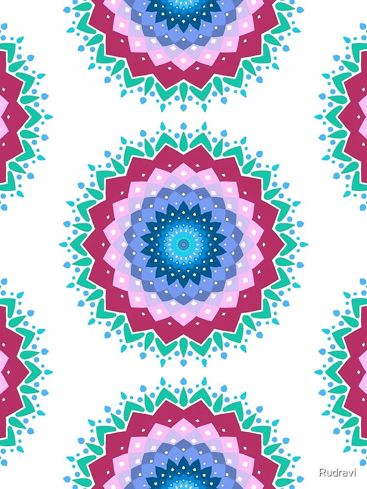 Thumbnail 3 of 3, Scarf, Mandala Pattern designed and sold by Rudravi.