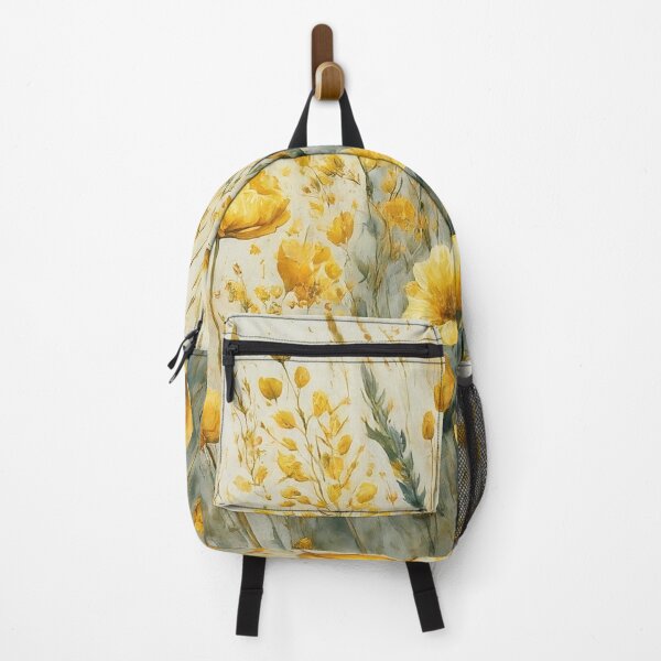 Item preview, Watercolor background with yellow meadow flowers designed and sold by bvdesignart.