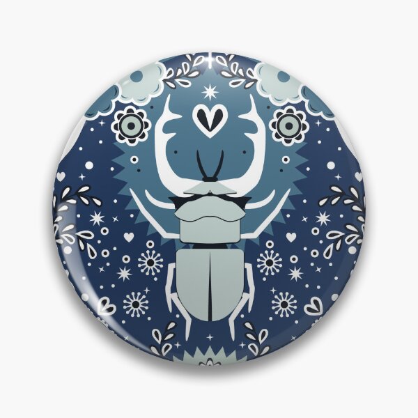 Item preview, Rhinoceros beetle, Dark blue background  designed and sold by Alex  Blud.