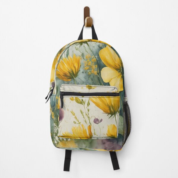 Item preview,  Watercolor background with yellow meadow flowers designed and sold by bvdesignart.