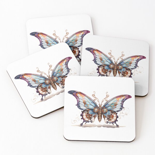 Item preview, A steampunk butterfly as a watercolor designed and sold by Rose Design & Photos.