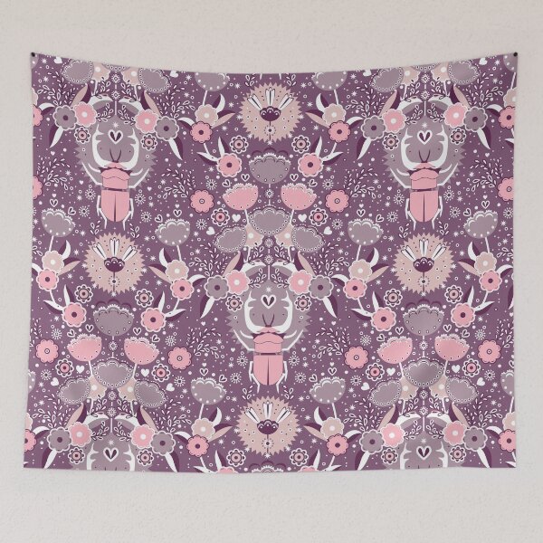 Item preview, Rhinoceros beetle, Lilac background  designed and sold by Alex  Blud.