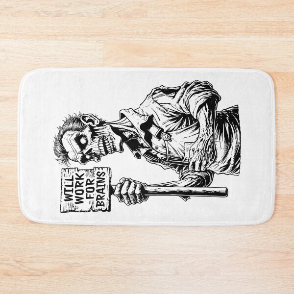 Item preview, Will Work For Brains Funny Zombie Halloween Office Worker designed and sold by GrandeDuc.