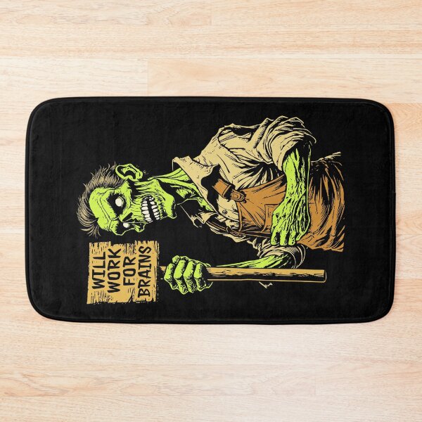 Item preview, Will Work For Brains Funny Zombie Halloween Office Worker designed and sold by GrandeDuc.