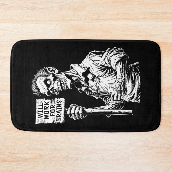 Item preview, Will Work For Brains Funny Zombie Halloween Office Worker designed and sold by GrandeDuc.