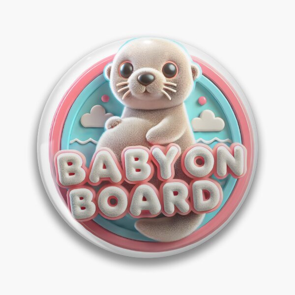 Item preview, Baby on Board Announcement - Adorable Otter Themed Baby Announcement designed and sold by StyLeHi.