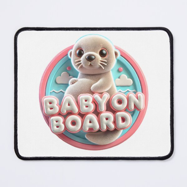 Item preview, Baby on Board Announcement - Adorable Otter Themed Baby Announcement designed and sold by StyLeHi.
