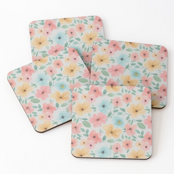 Item preview, Sweet flower watercolor seamless pattern.soft pastel colors water color seamless pattern for beauty products or other designed and sold by bvdesignart.