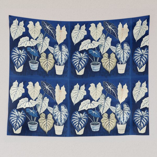 Artikelvorschau, Into the Blue Tropics Caladium auf Marineblau entworfen und verkauft von dpeepowl.