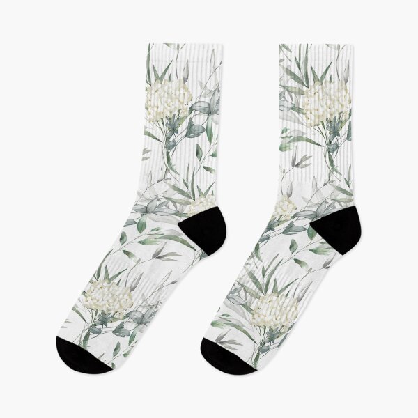 Item preview, Green leaves and hydrangea pattern designed and sold by nesxdan.