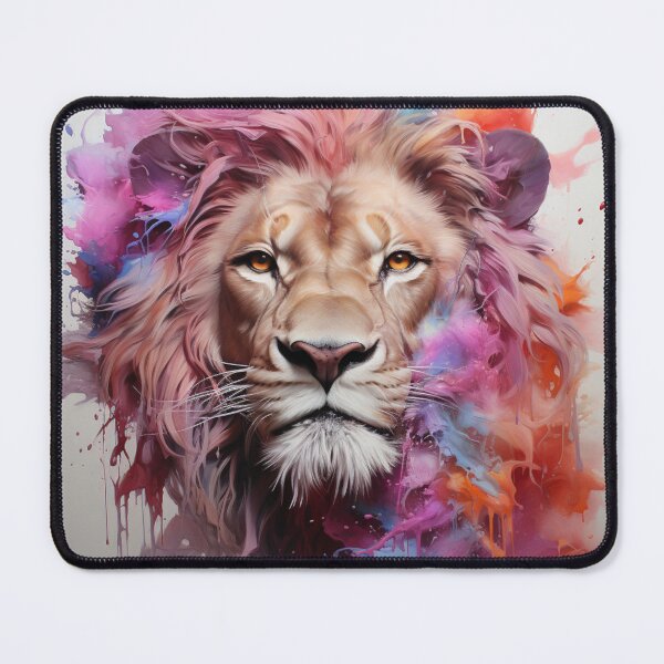 Item preview, lion, wild, feline, splash, watercolor designed and sold by MaraDigitalart.