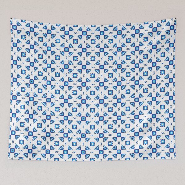 Item preview, Electric blue geometric pattern 30 designed and sold by AneissPiaf.