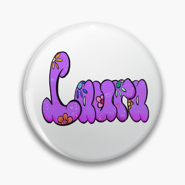 Item preview, Laura popular girls name woman women’s first name in purple calligraphy Laura designed and sold by Artonmytee.