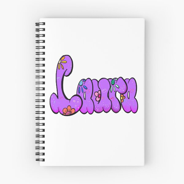 Item preview, Laura popular girls name woman women’s first name in purple calligraphy Laura designed and sold by Artonmytee.