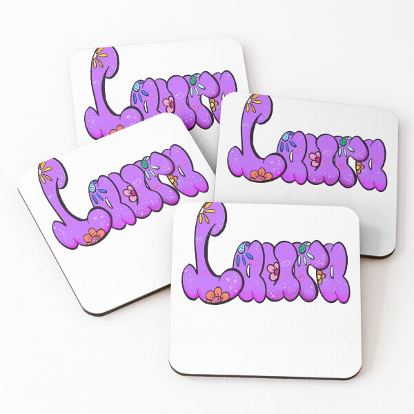 Item preview, Laura popular girls name woman women’s first name in purple calligraphy Laura designed and sold by Artonmytee.