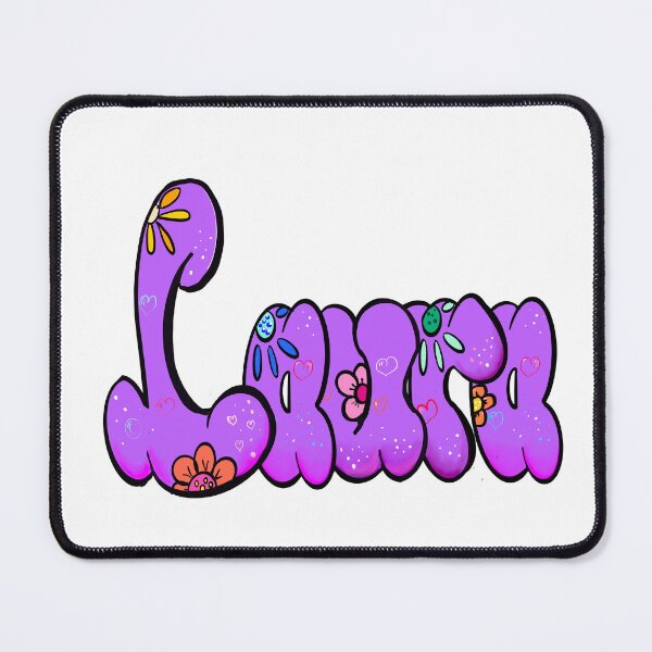 Item preview, Laura popular girls name woman women’s first name in purple calligraphy Laura designed and sold by Artonmytee.
