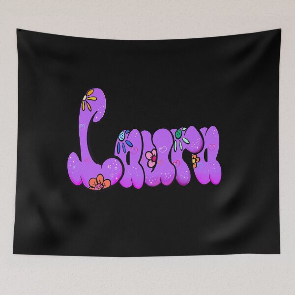 Item preview, Laura popular girls name woman women’s first name in purple calligraphy Laura designed and sold by Artonmytee.