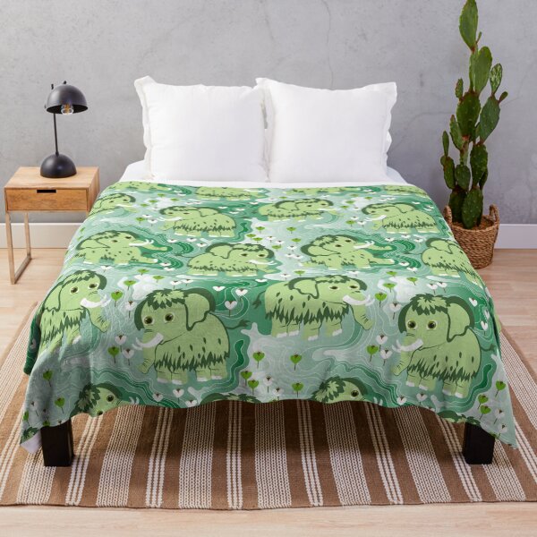 Item preview, Green Baby mammoth on a green background designed and sold by Alex Blud.