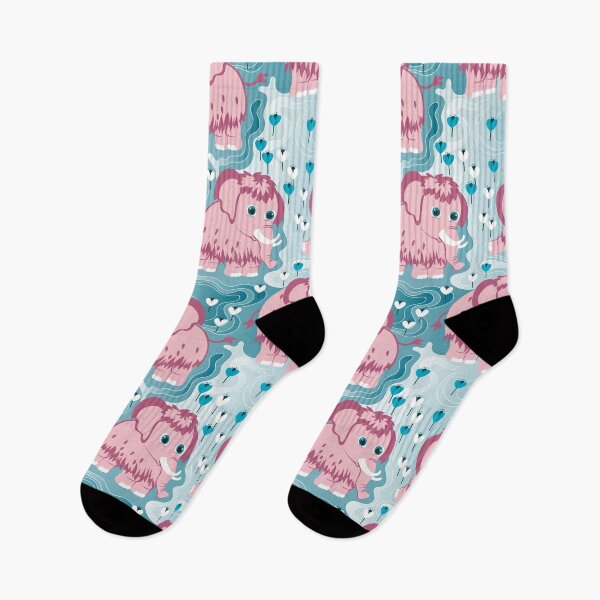 Item preview, Pink Baby mammothon on a turquoise background designed and sold by Alex  Blud.