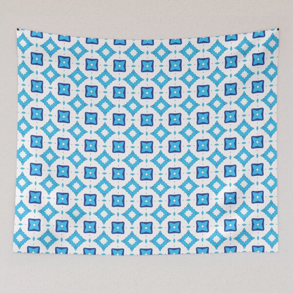 Item preview,  Electric blue geometric pattern 31 designed and sold by AneissPiaf.