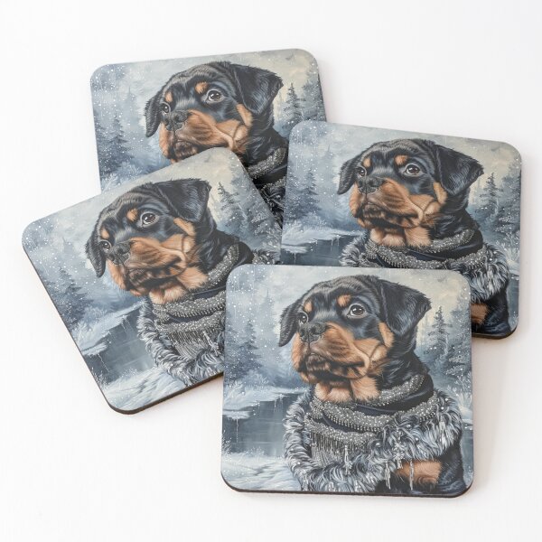 Artikelvorschau, Schillernde Rottweiler-arktische Eleganz entworfen und verkauft von Nocturne Paws.