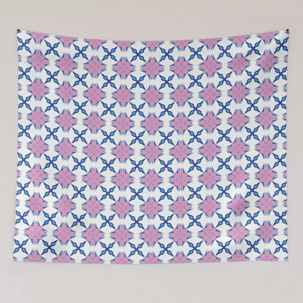 Item preview, electric blue lilac geometric patterns 32 designed and sold by AneissPiaf.