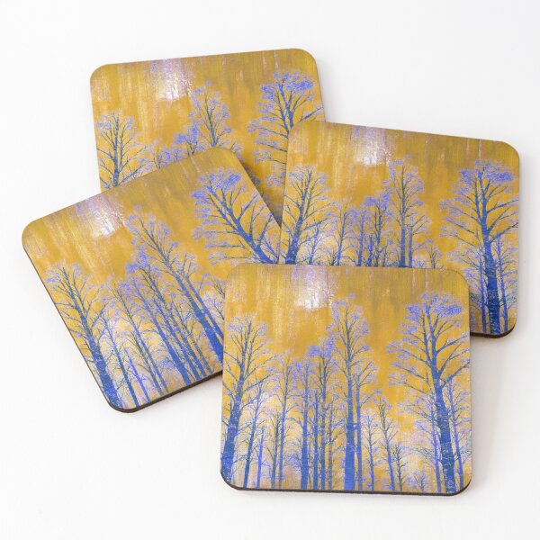 Item preview, Psychedelic forest - burnt sienna, navy blue, bright color designed and sold by My-fake-places.