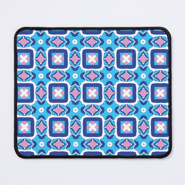 Item preview, Electric blue lilac geometric patterns 34 designed and sold by AneissPiaf.