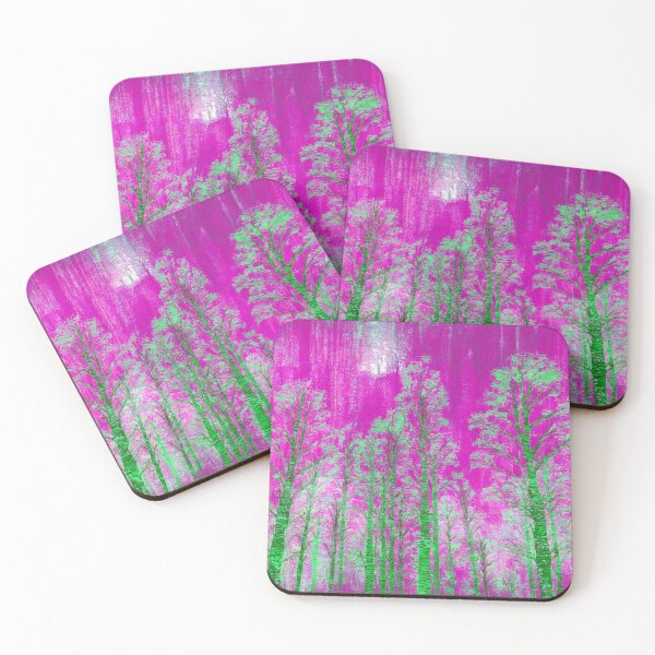 Item preview, Psychedelic forest - pink, green, bright color designed and sold by My-fake-places.