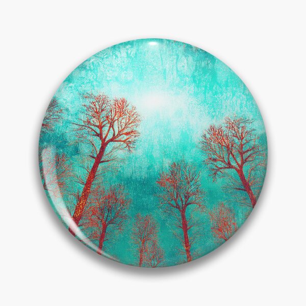 Item preview, Psychedelic forest - red, turquoise bright color designed and sold by My-fake-places.