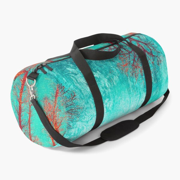 Item preview, Psychedelic forest - red, turquoise bright color designed and sold by My-fake-places.