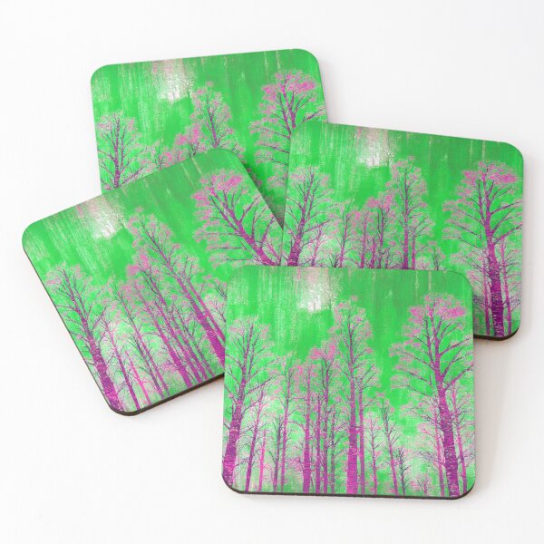 Item preview, Psychedelic forest - pink, green, bright color designed and sold by My-fake-places.