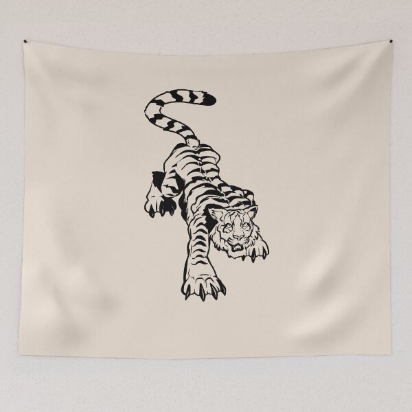 Item preview, Tiger (black monochrome version) designed and sold by TomiAx.