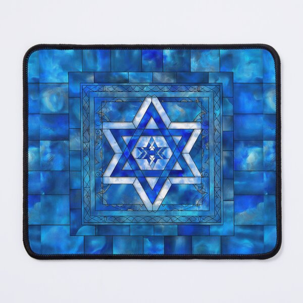Item preview, Blue Star of David Mandala: Intricate Geometric Wall Art designed and sold by Magicifa.