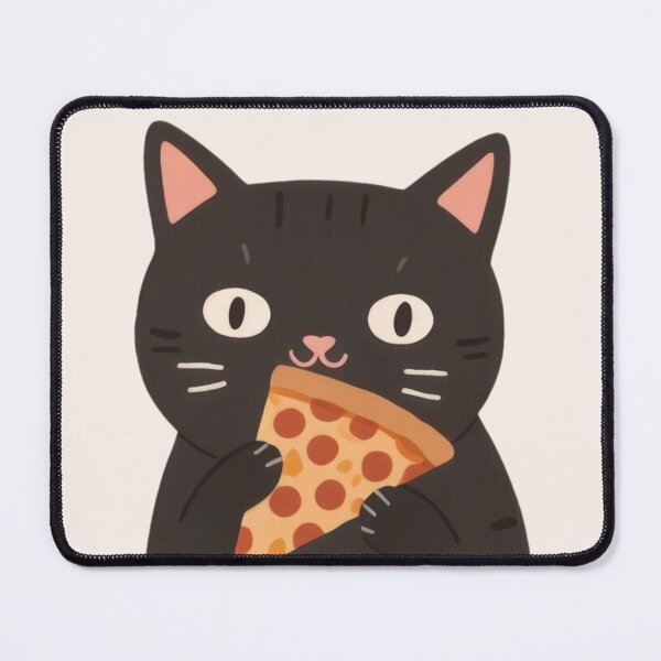 Item preview, Cute chubby funny kitty pizza lover. designed and sold by SaraSumi.