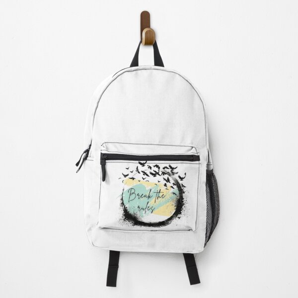 Item preview, Break the rules, logo with birds flying from a Moon designed and sold by Micapox.